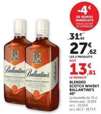 BLENDED SCOTCH WHISKY BALLANTINE'S 40°
