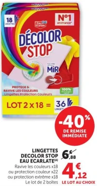 LINGETTES DECOLOR STOP EAU ECARLATE (A)