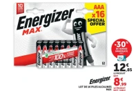 LOT DE 16 PILES ALCALINES MAX LR6 - AA ou LR03 - AAA