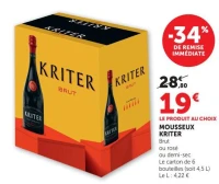 MOUSSEUX KRITER Brut ou rosé ou demi-sec