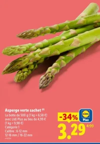 Asperge verte sachet