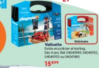 Valisette Existe en policier et karting Playmobil