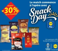 Jusqu'à -30% sur le 2e produit* sur Snack Day