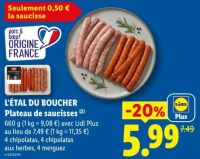 Plateau de saucisses
