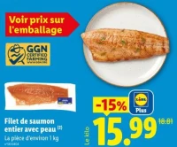 Filet de saumon entier avec peau (2)