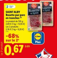 SAINT ALBY Rosette pur porc en tranches