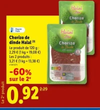 Chorizo de dinde Halal