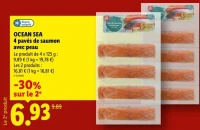 4 pavés de saumon avec peau