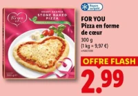 FOR YOU Pizza en forme de cœur
