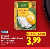 Riz gluant au lait de coco et à la mangue