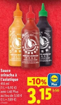Sauce sriracha à l'asiatique