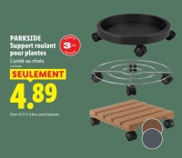 PARKSIDE Support roulant pour plantes