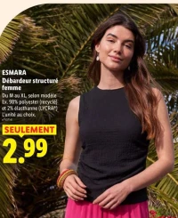 Débardeur structuré femme ESMARA