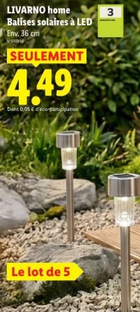 LIVARNO home Balises solaires à LED