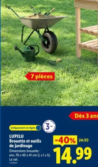 Brouette et outils de jardinage