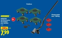 PARKSIDE Set d'accessoires de transport pour meubles
