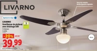 LIVARNO Ventilateur de plafond avec éclairage LED