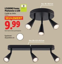 LIVARNO home Plafonnier à LED