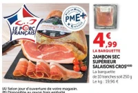 JAMBON SEC SUPÉRIEUR SALAISONS CROS