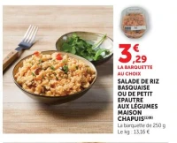 SALADE DE RIZ BASQUAISE OU DE PETIT EPAUTRE AUX LÉGUMES MAISON CHAPUIS