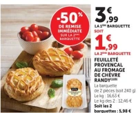 FEUILLETÉ PROVENÇAL AU FROMAGE DE CHÈVRE RANDY