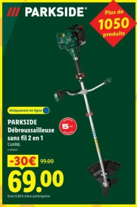 PARKSIDE Débroussailleuse sans fil 2 en 1