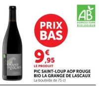 PIC SAINT-LOUP AOP ROUGE BIO LA GRANGE DE LASCAUX