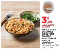 SALADE DE RIZ BASQUAISE OU DE PETIT EPAUTRE AUX LÉGUMES MAISON CHAPUIS