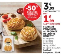 FEUILLETÉ PROVENÇAL AU FROMAGE DE CHÈVRE RANDY