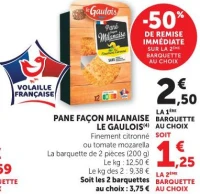 PANE FAÇON MILANAISE LE GAULOIS