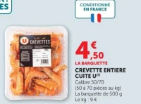 CREVETTE ENTIERE CUITE u