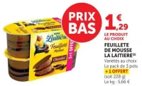 FEUILLETE DE MOUSSE LA LAITIERE