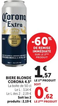 BIERE BLONDE CORONA 4.5°