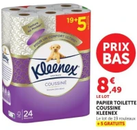 PAPIER TOILETTE COUSSINE KLEENEX
