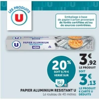 PAPIER ALUMINIUM RESISTANT U