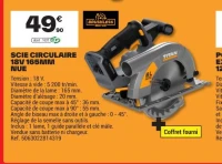 TITAN SCIE CIRCULAIRE 18V 165MM NUE
