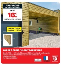LOT DE 6 CLINS “KLADI” SAPIN VERT