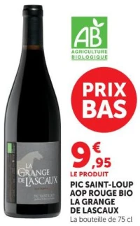 PIC SAINT-LOUP AOP ROUGE BIO LA GRANGE DE LASCAUX La bouteille de 75 cl