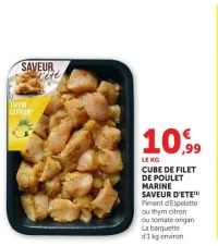 CUBE DE FILET DE POULET MARINÉ