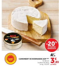 CAMEMBERT DE NORMANDIE AOP