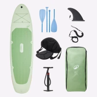 Pack stand up paddle gonflable convertible 10'6, 100 vert Decathlon