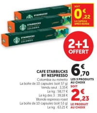 CAFE STARBUCKS BY NESPRESSO Colombia ou ristretto