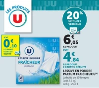 LESSIVE EN POUDRE PARFUM FRAICHEUR U(A)