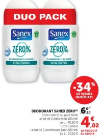 DEODORANT SANEX ZERO(A)