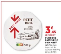 PETIT BRIE PASTEURISE PRIX MINI