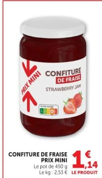 CONFITURE DE FRAISE PRIX MINI