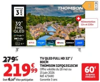 TV QLED FULL HD 32" / 80CM THOMSON 32FQG3S15CW