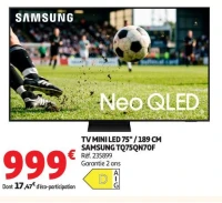 TV MINI LED 75" / 189 CM SAMSUNG TQ75QN70F