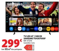 TV LED 43" / 108 CM SAMSUNG TU43U7005F