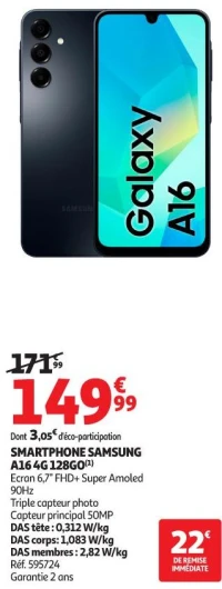 SMARTPHONE SAMSUNG A16 4G 128GO(1)